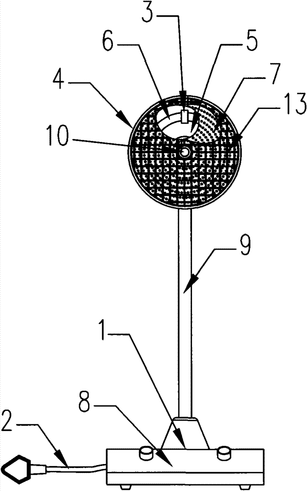 Near- and mid-infrared broadband field physical therapeutic instrument