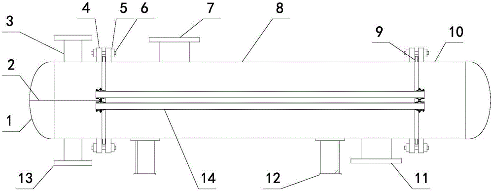 Heat exchanger with nonmetal heat exchange tube bundle