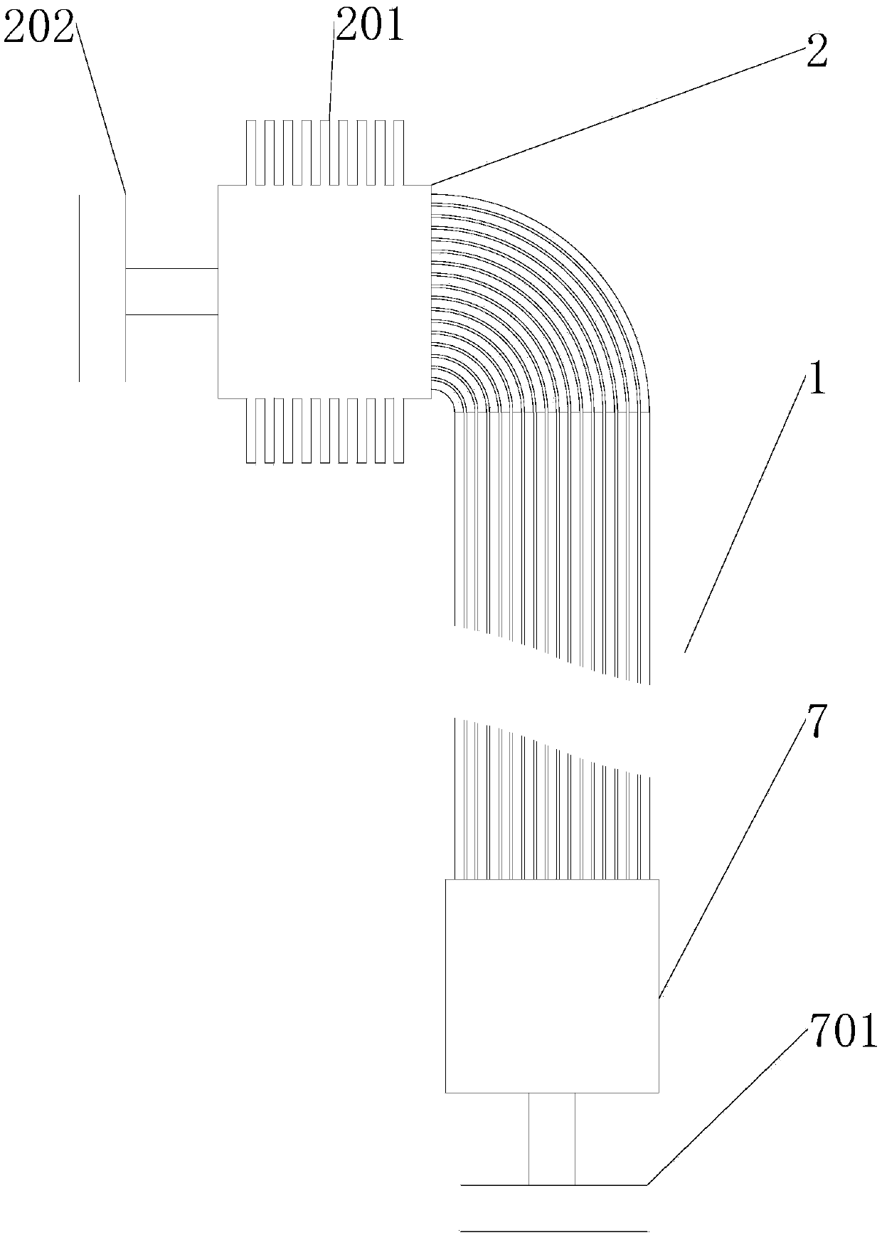 On-line removal device for pressurized water reactor fuel assembly fission gas