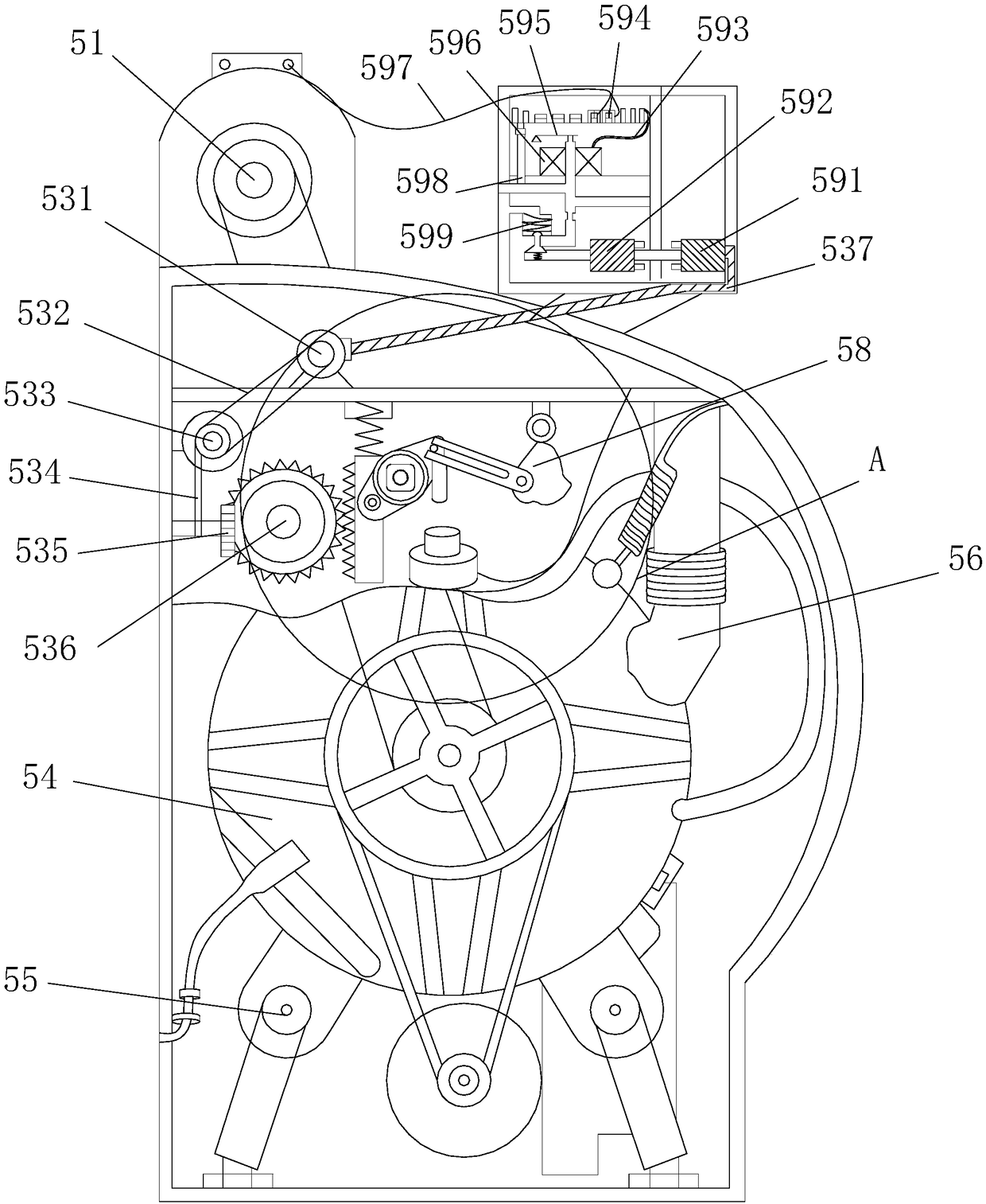 Washing device for cleaning overalls of petroleum refining workers