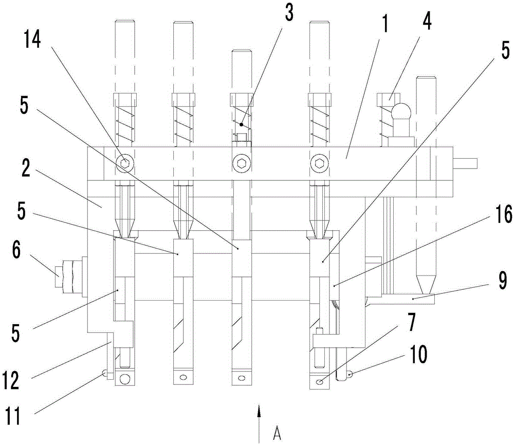 Inductance measuring apparatus for exhaust area of director guider blade