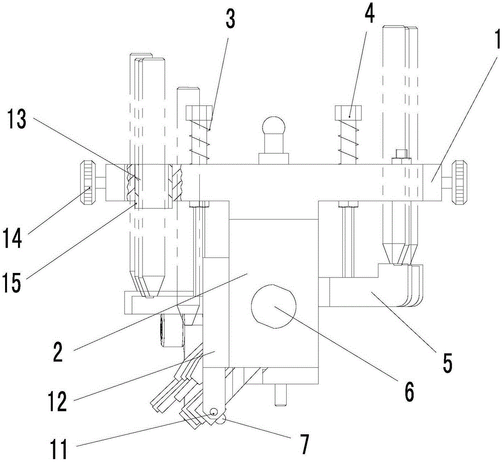 Inductance measuring apparatus for exhaust area of director guider blade