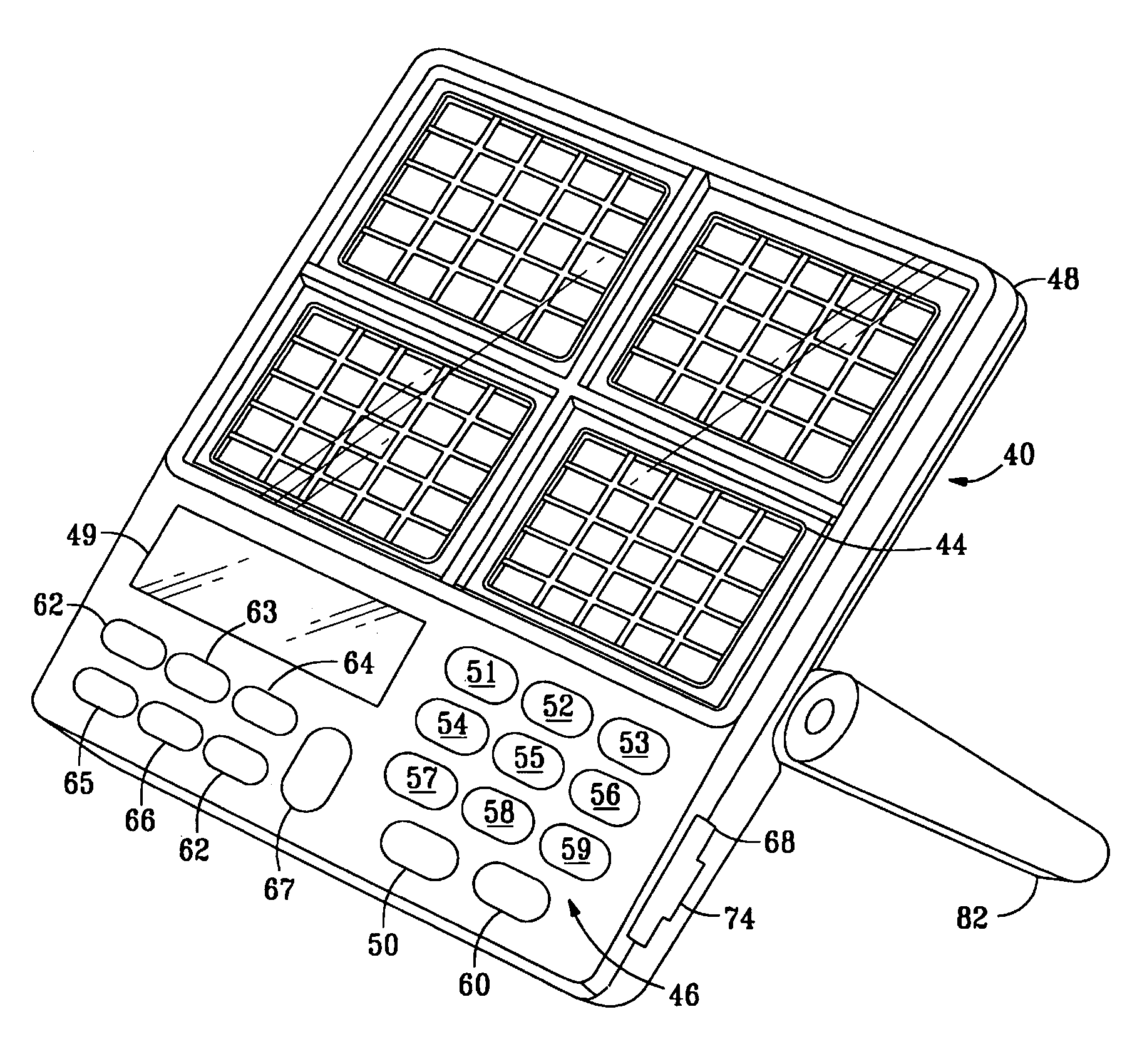Portable electronic bingo device