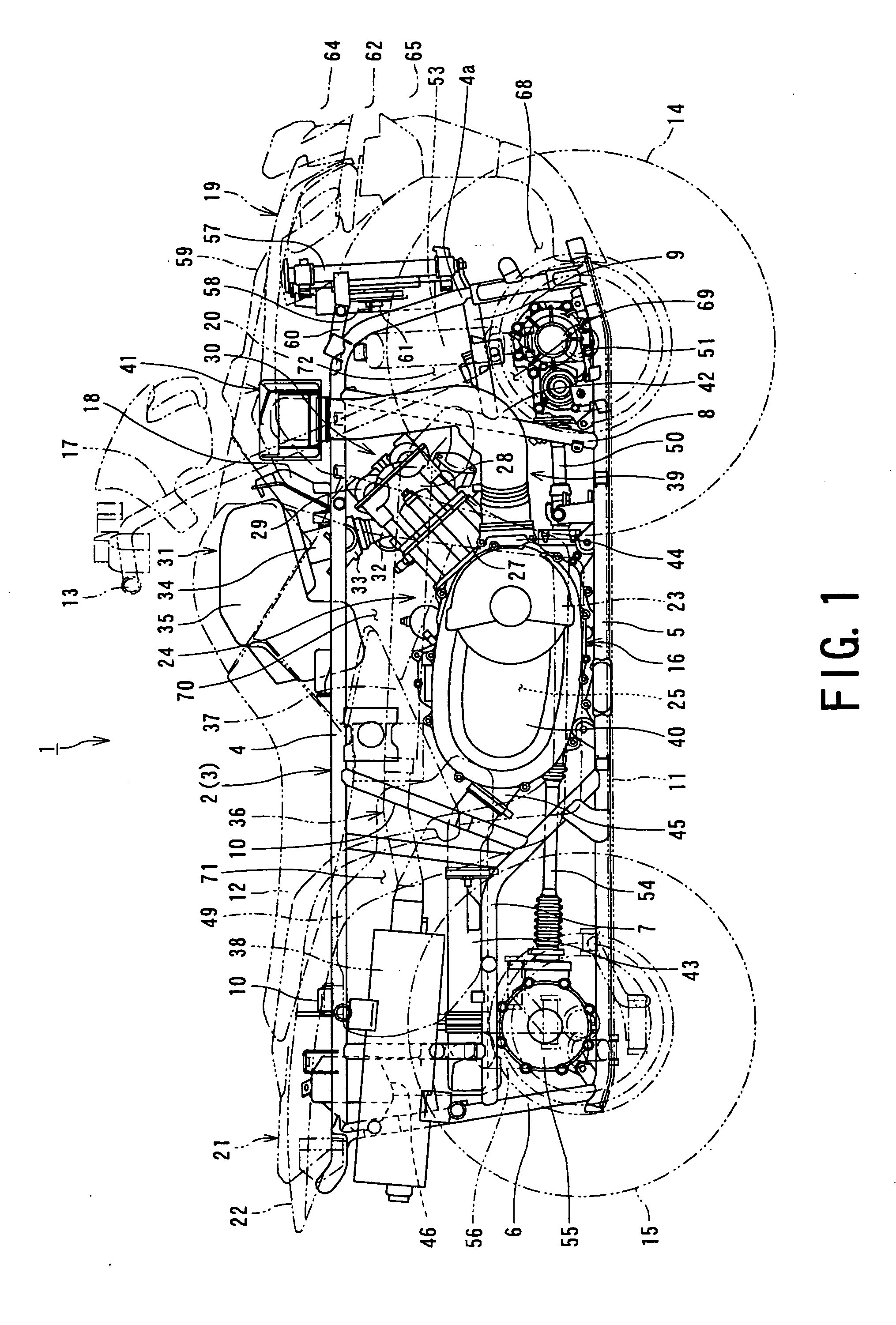 Front structure of all terrain vehicle