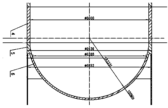 Green forging process method of transition segment