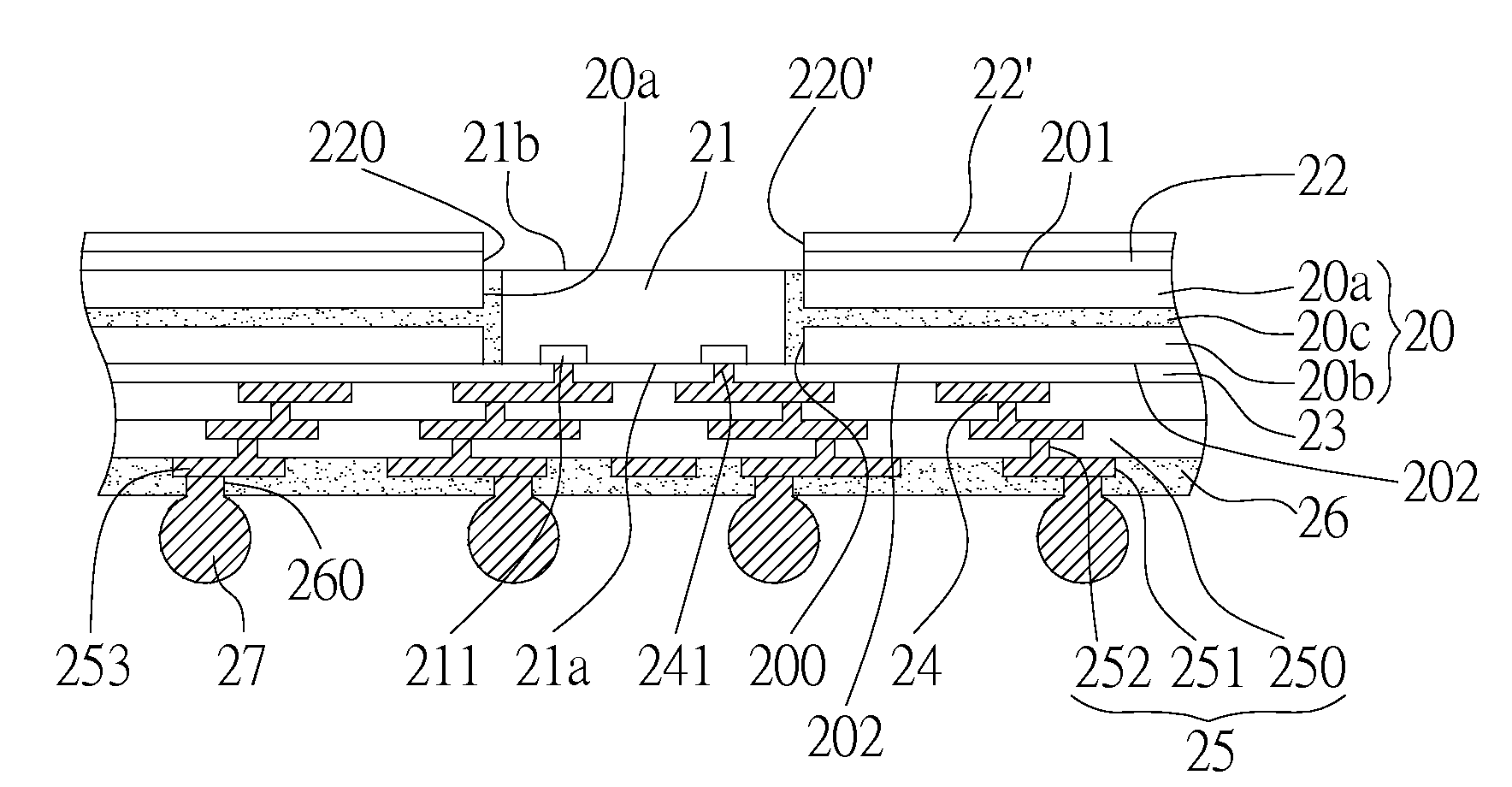 Circuit board structure with embedded semiconductor chip