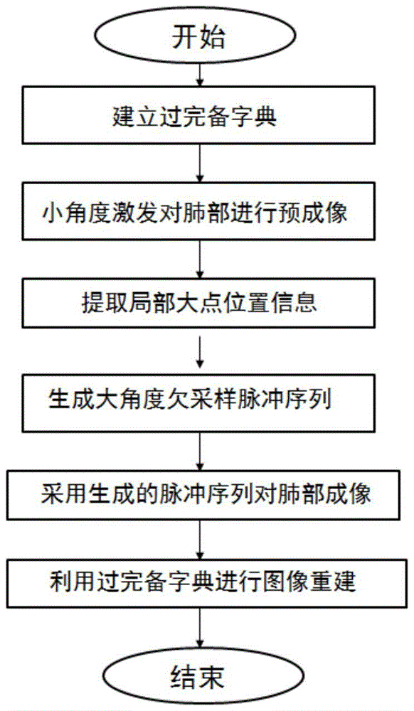 High-quality lung magnetic resonance imaging method based on over-complete dictionary and prior knowledge