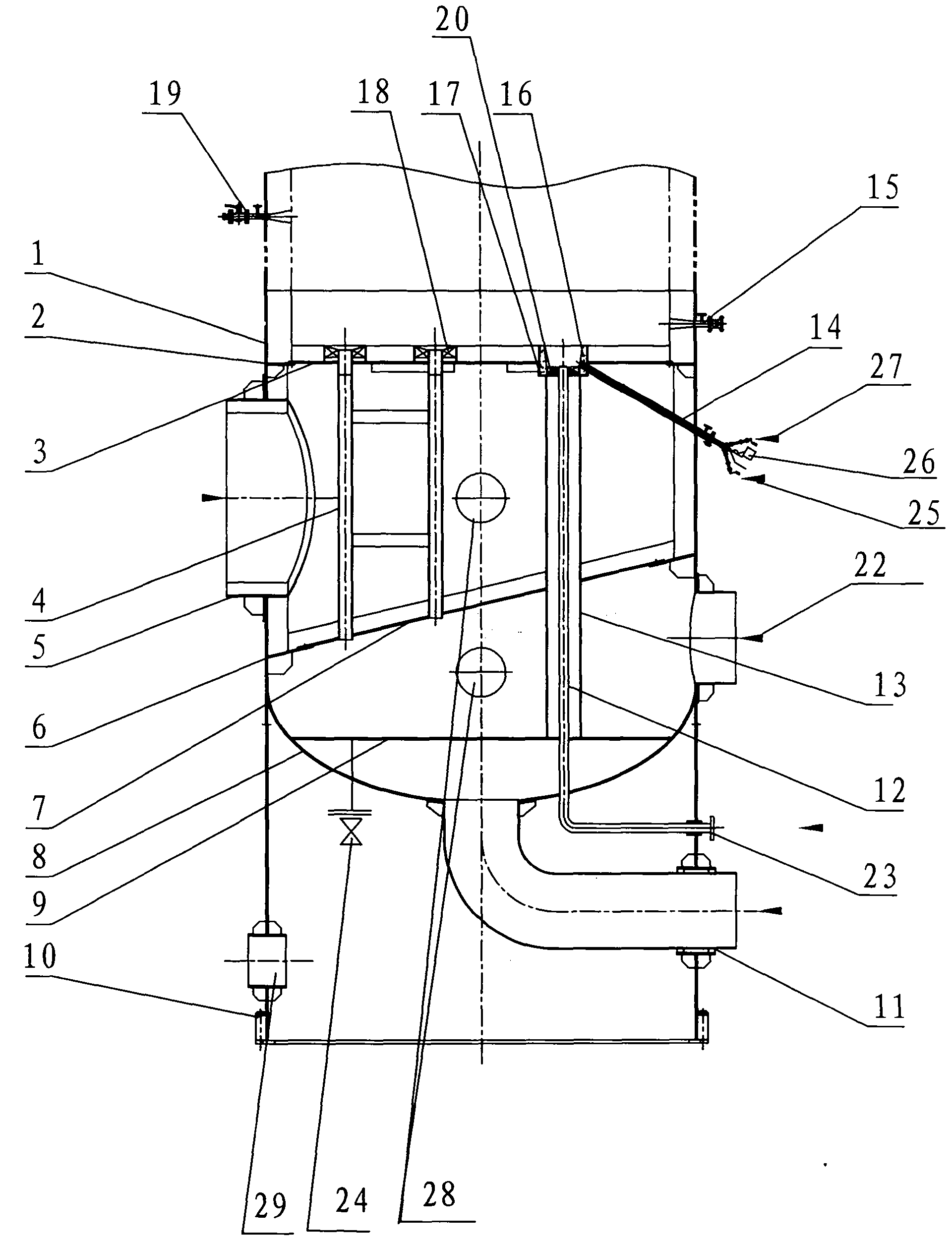 Built-in integrated smoke exhaust-heat boiler burner for catalysis device