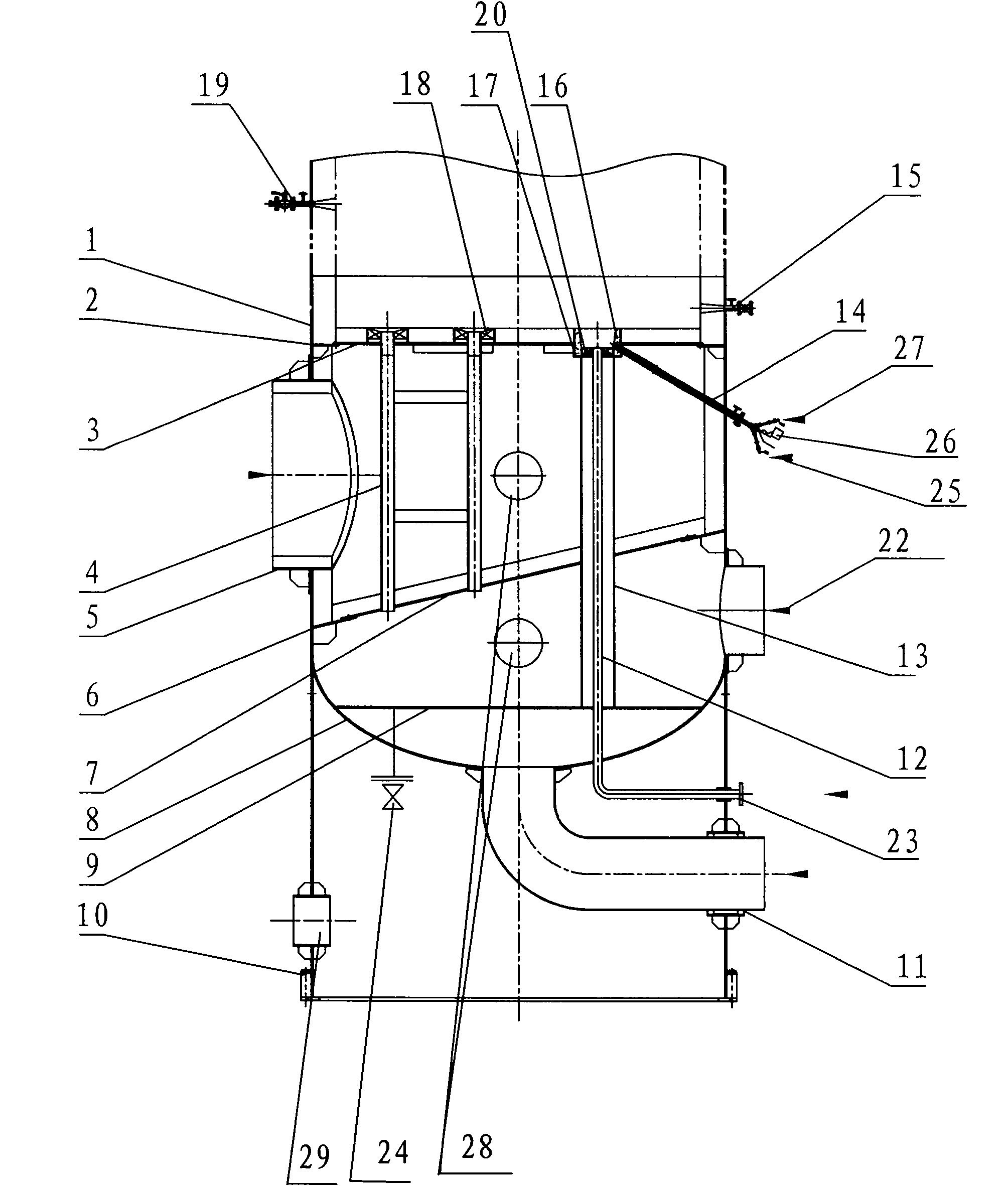 Built-in integrated smoke exhaust-heat boiler burner for catalysis device