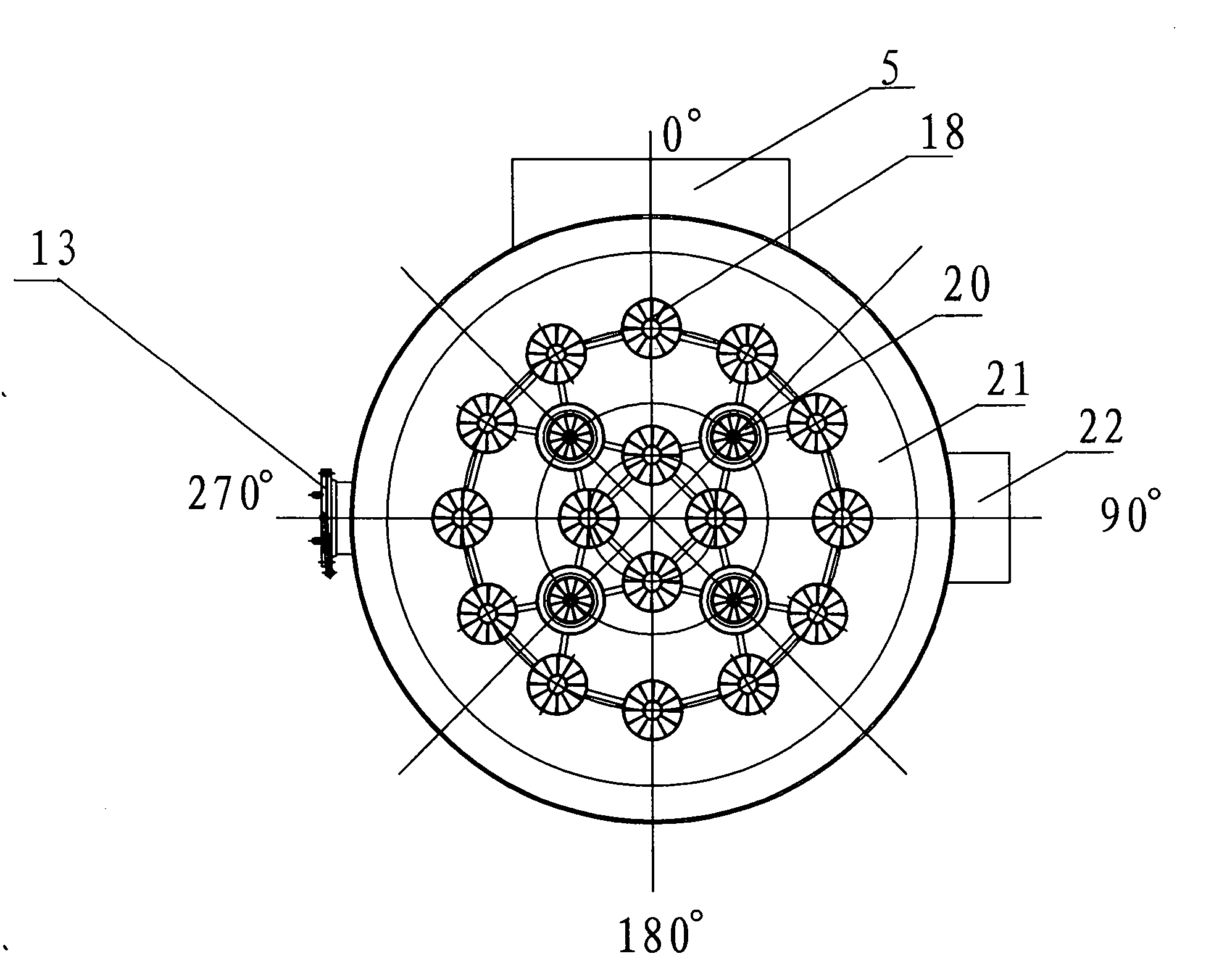 Built-in integrated smoke exhaust-heat boiler burner for catalysis device