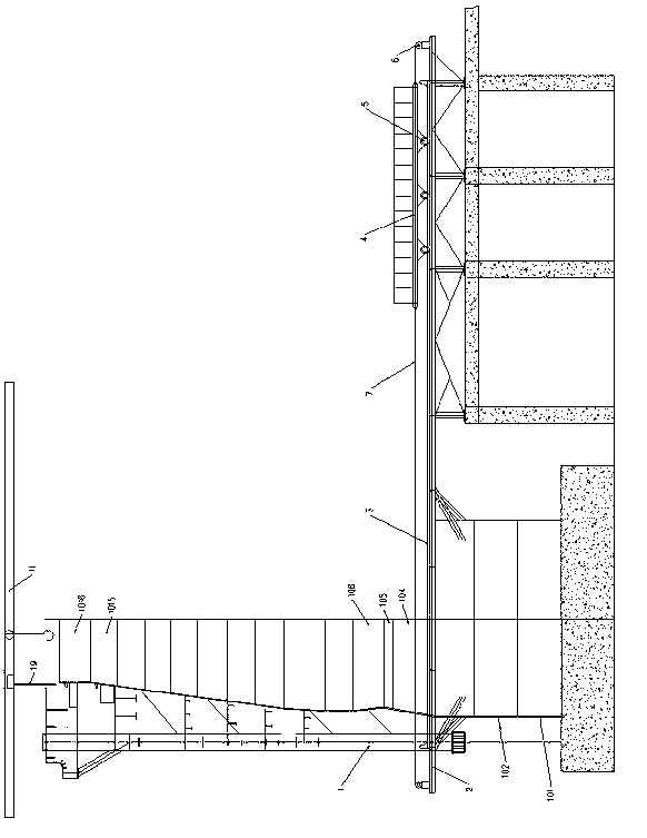 Positioning method for inverting blast furnace shell