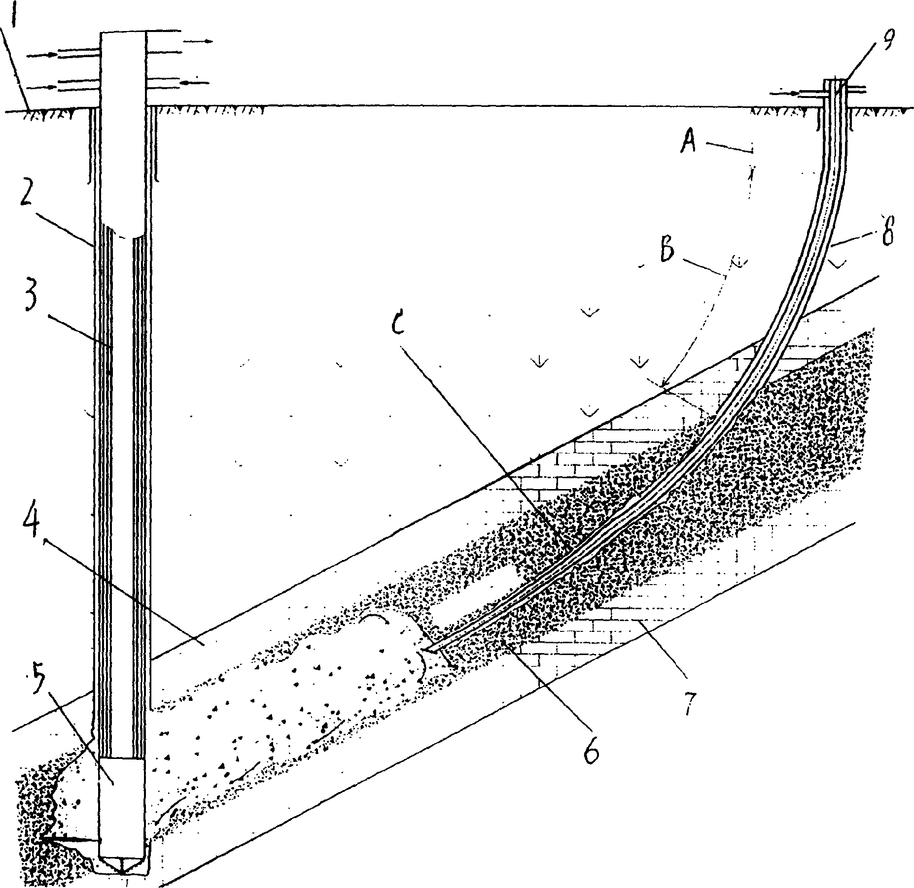 Hydraulic coal mining method without underground drilling