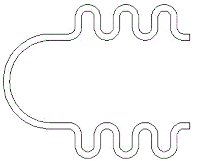 U-shaped furnace pipe bending process for carrying out heating fluid heating and carrying out ejection and material returning