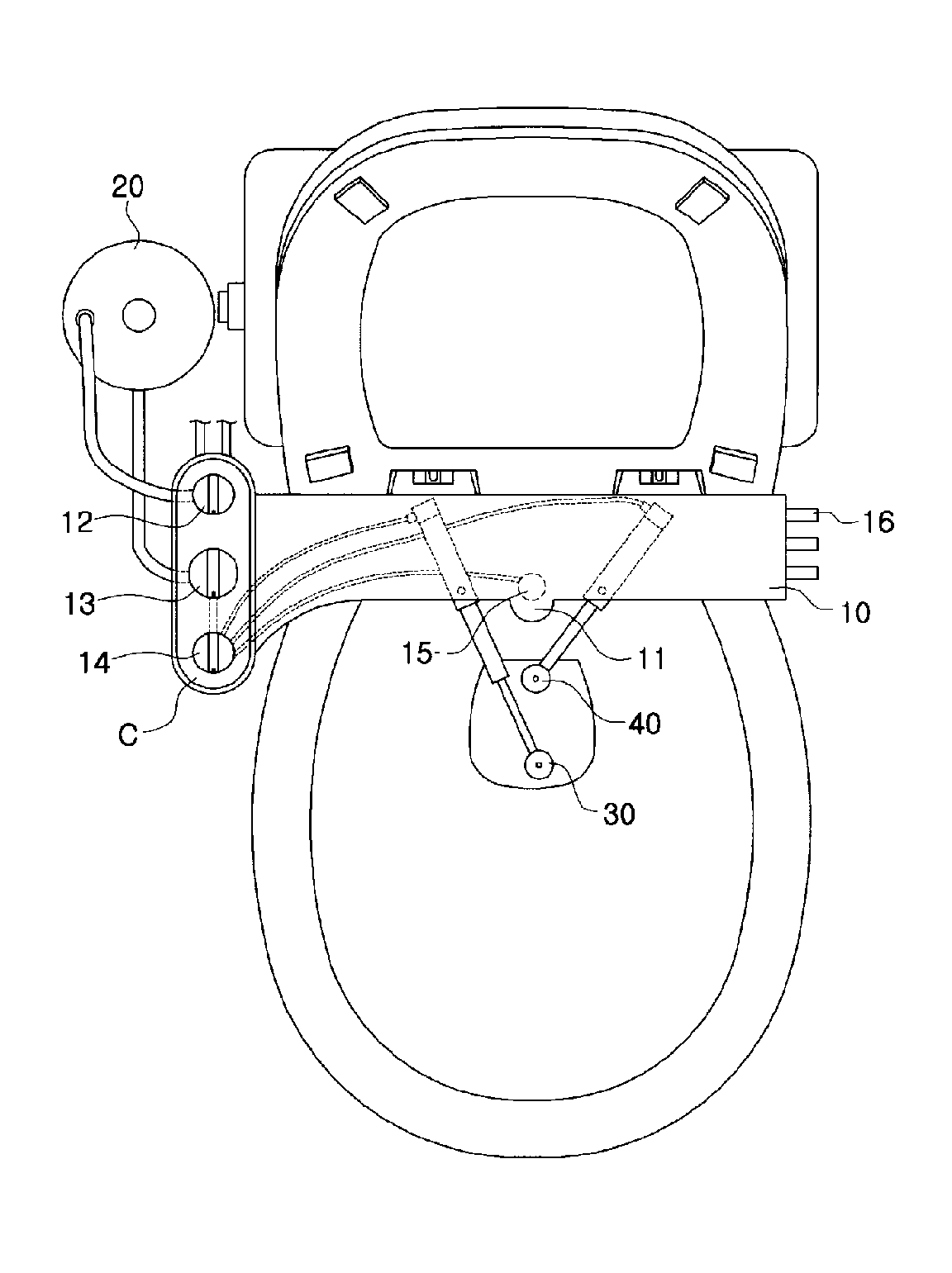 Bidet for toilet bowl