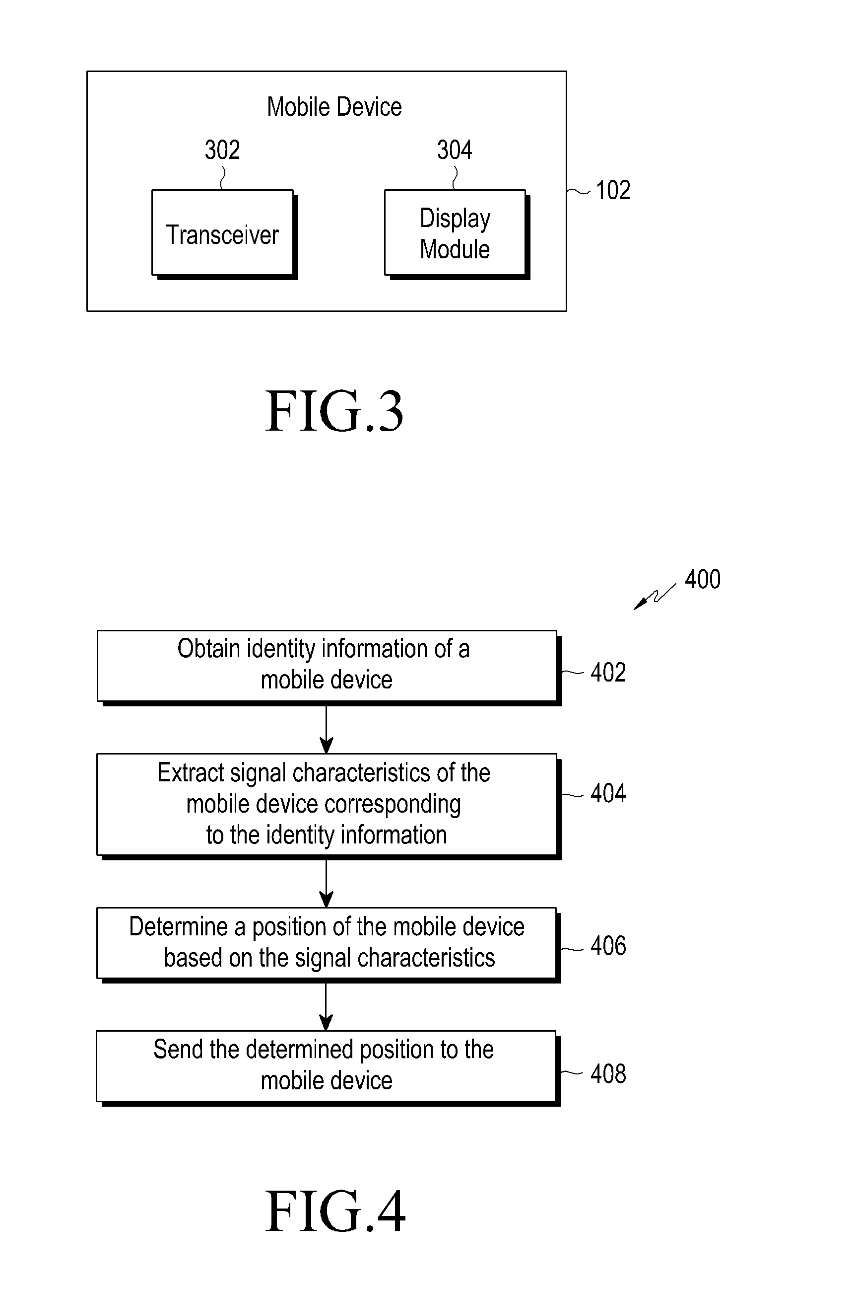 Method and system for determining a position of a mobile device by an access point