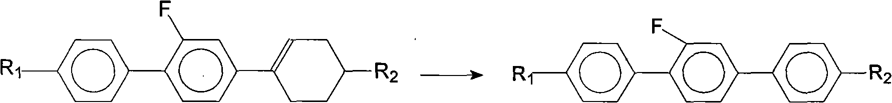 Method for synthesis of 2'-fluoro terphenyl liquid crystal