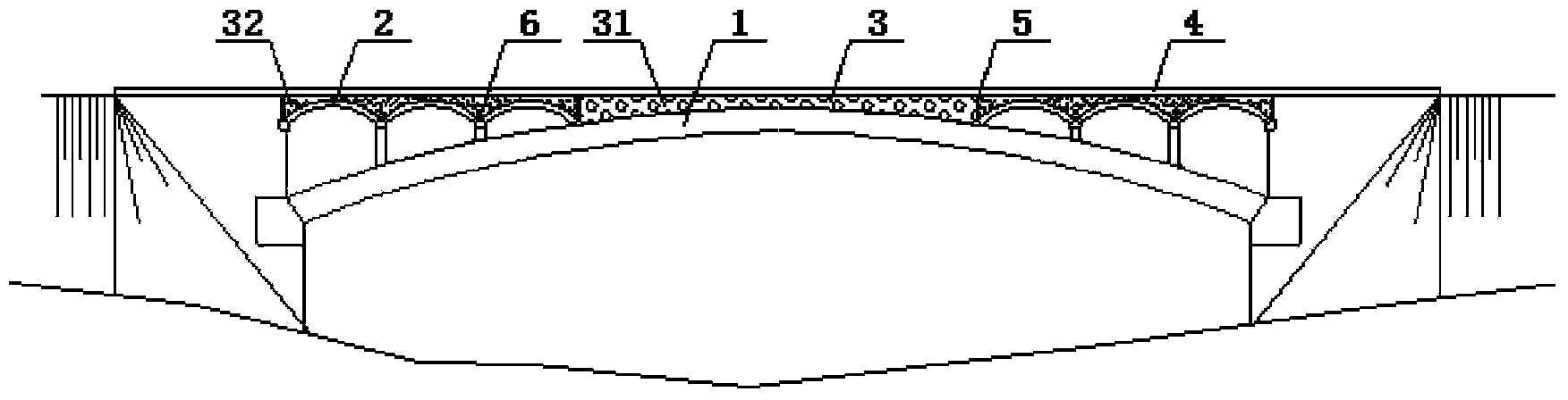 Method for adjusting weight of fillers on masonry arch bridge in partitioning manner