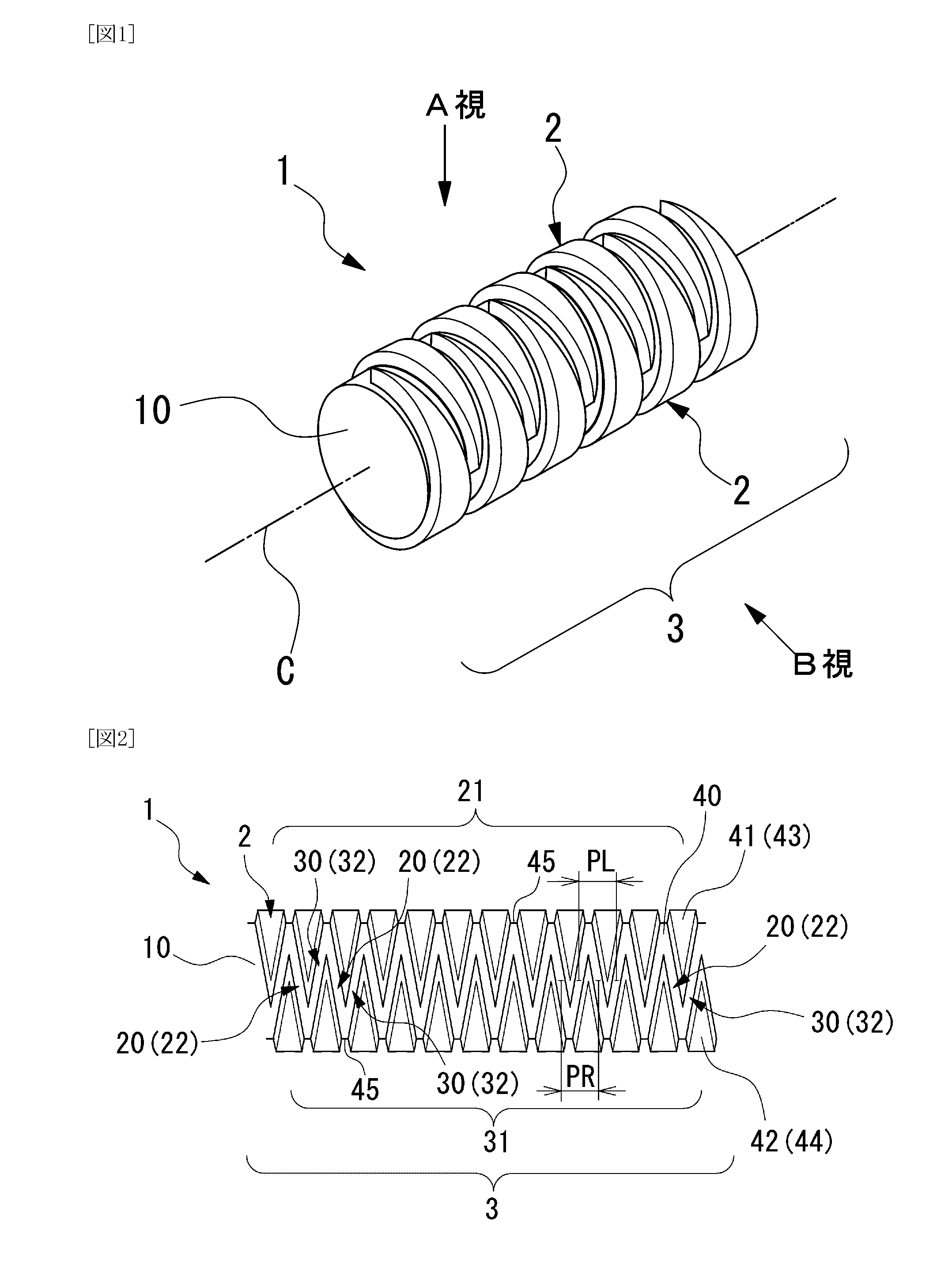 Double-end threaded body and internally-threaded body