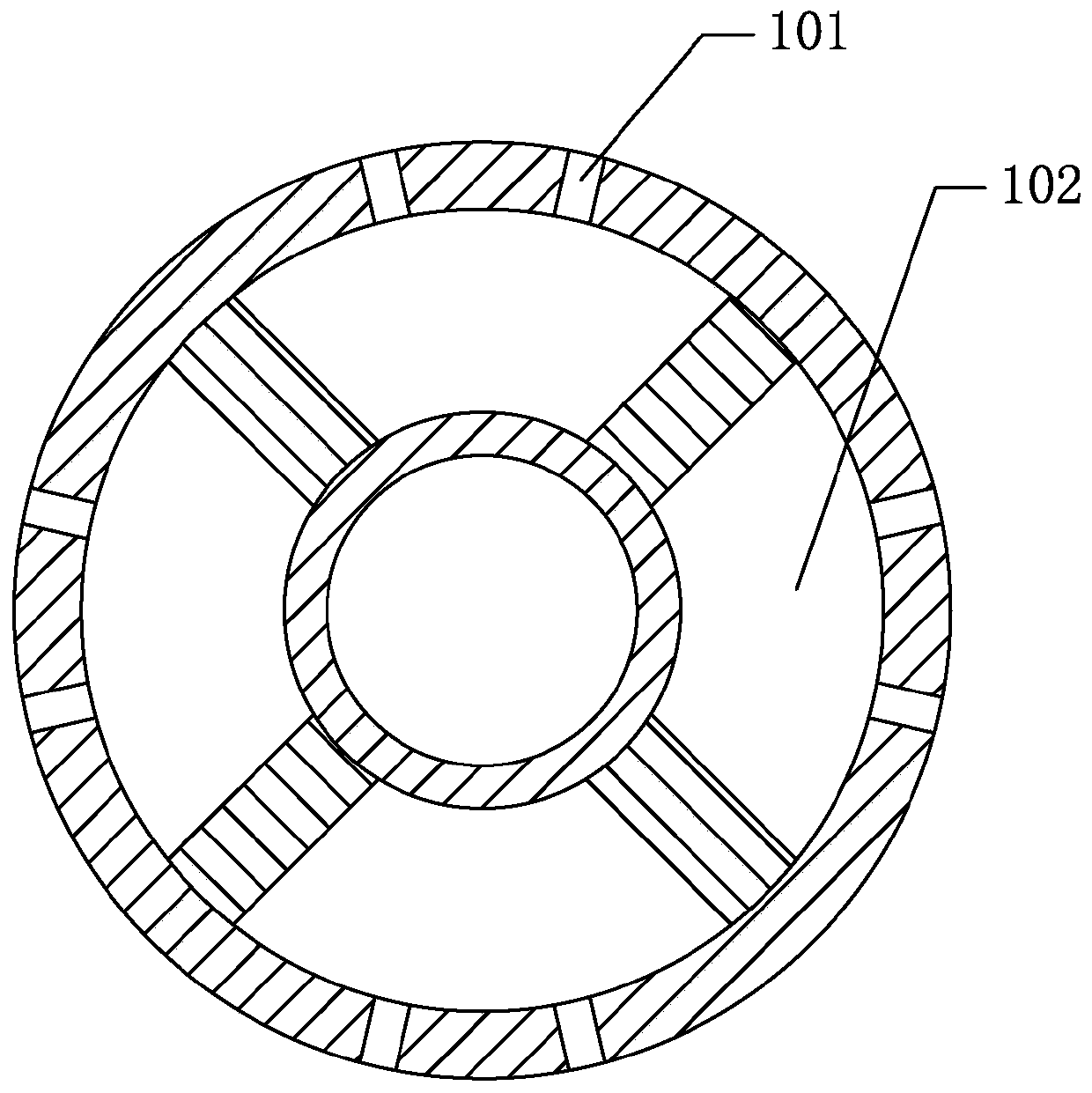 Rotary air blowing roller for assisting film rolling