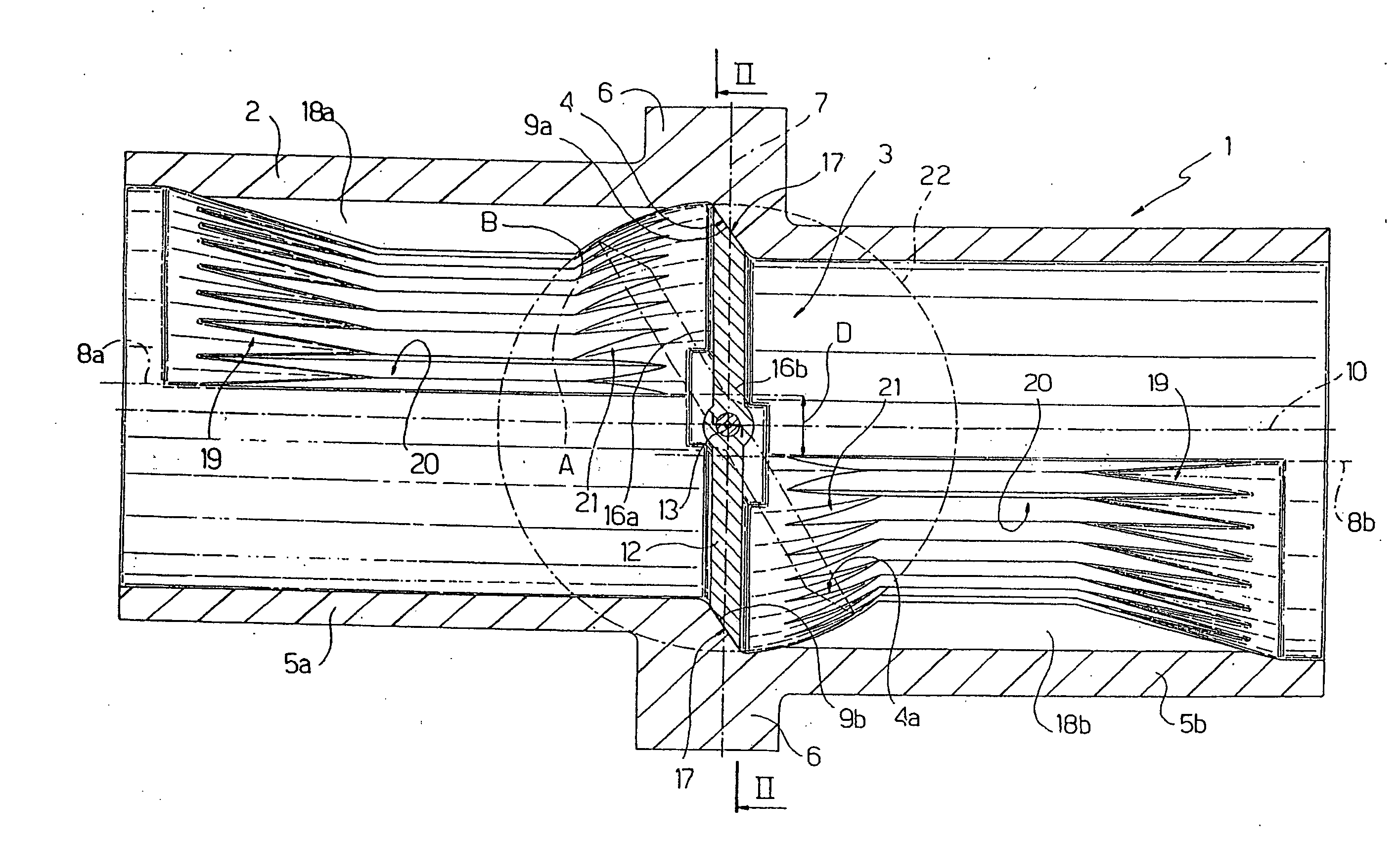 Flow control device for fluids