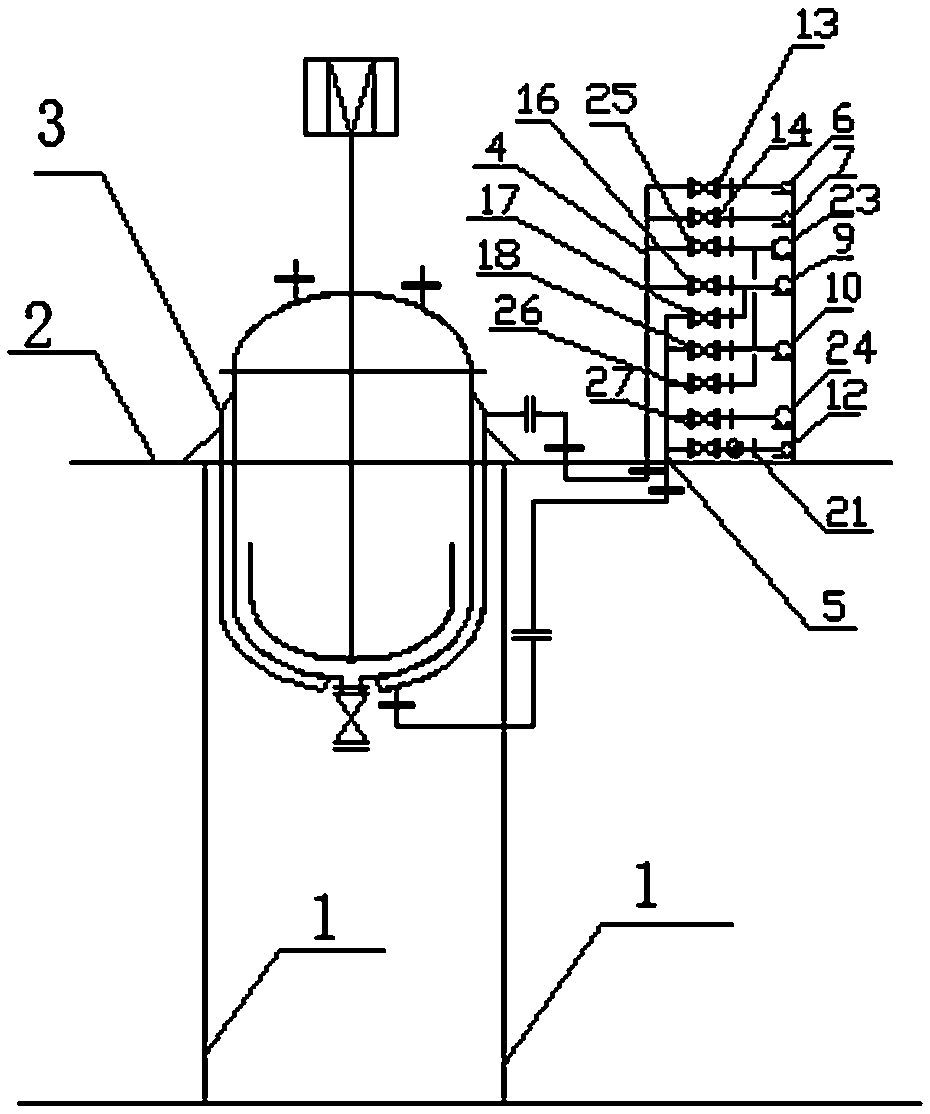 Arrangement method of reaction kettle steam drum and related pipelines