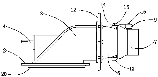 Pump pushing device used for ship