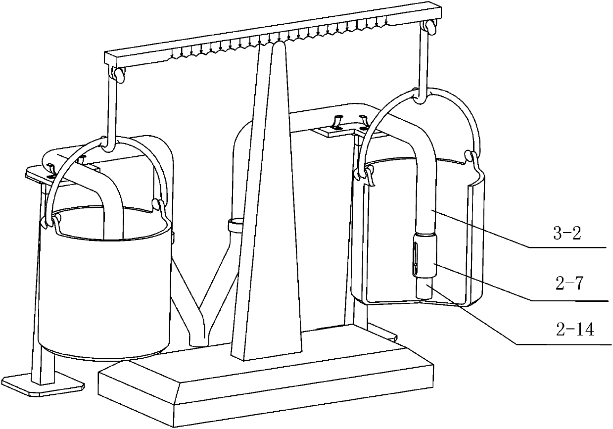 A balance-type two-liquid arbitrary proportion mixing device and its operation method