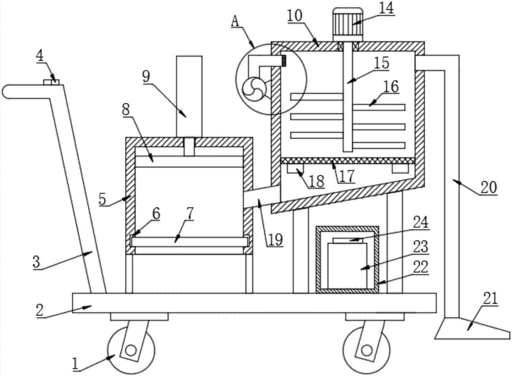 Whithered leaf recycling, crushing, compressing and re-utilizing device