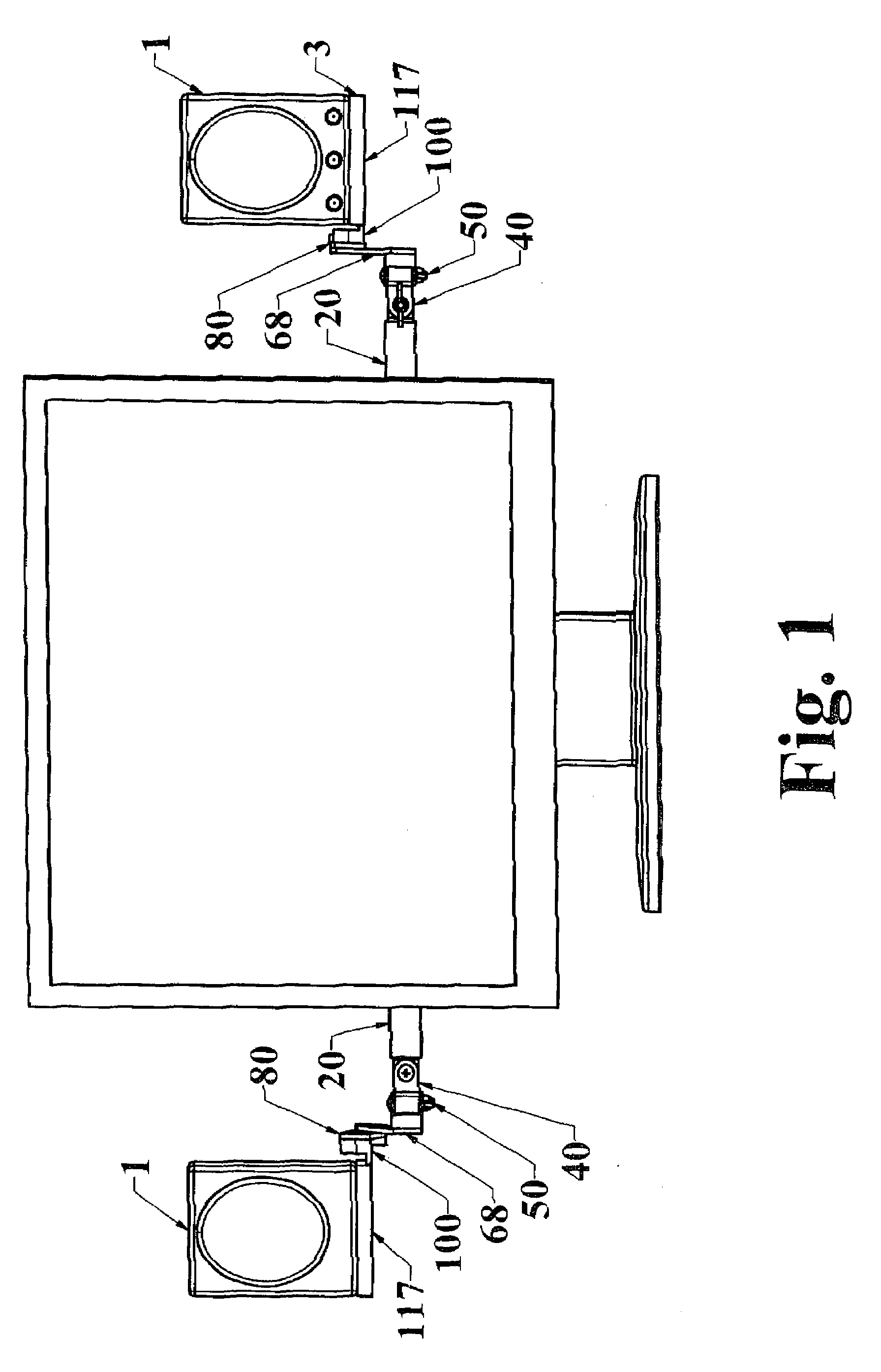 Flat panel speaker mounting system