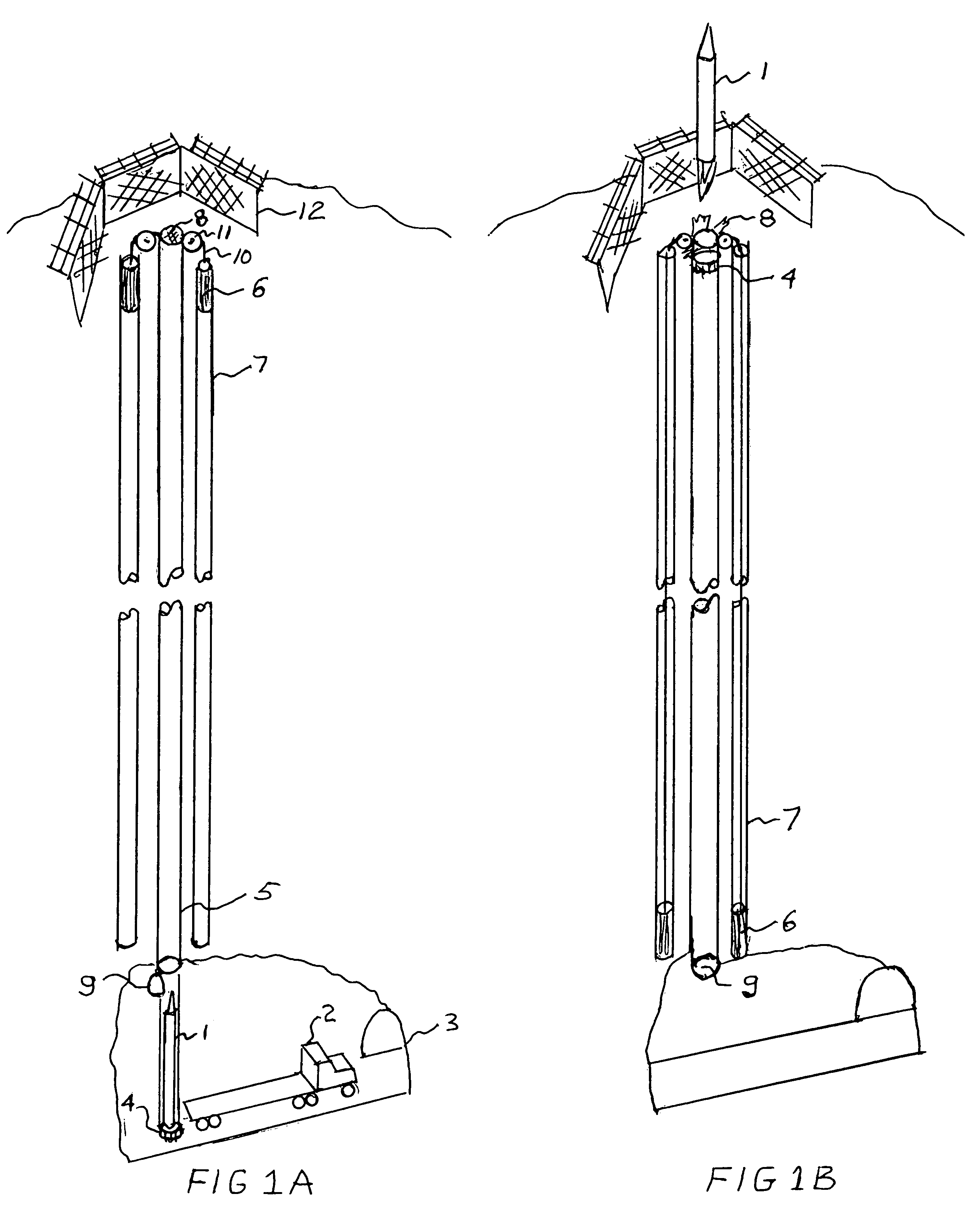 Counterweight based rocket launch platform