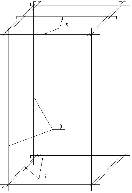 Prestressed tension auxiliary construction stage device