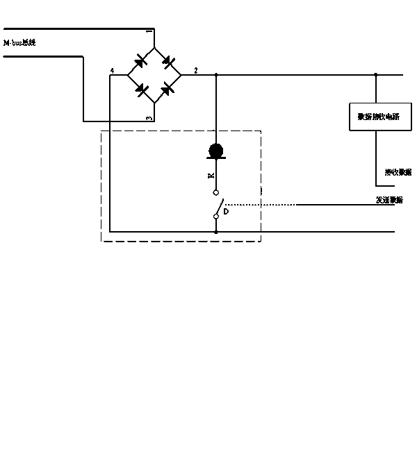 Current regulative diode circuit of meter bus slave interface