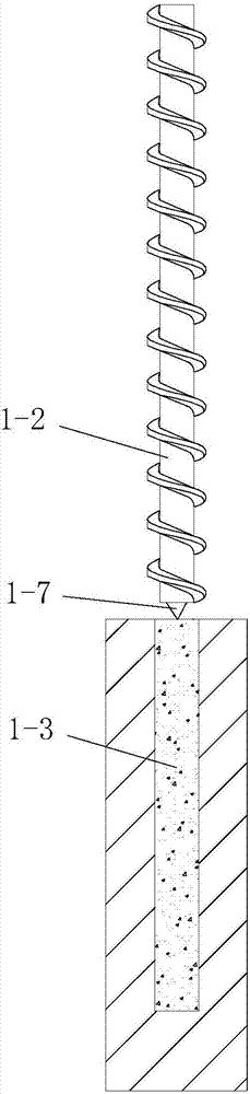 Forming device and forming construction process for reverse screw pile