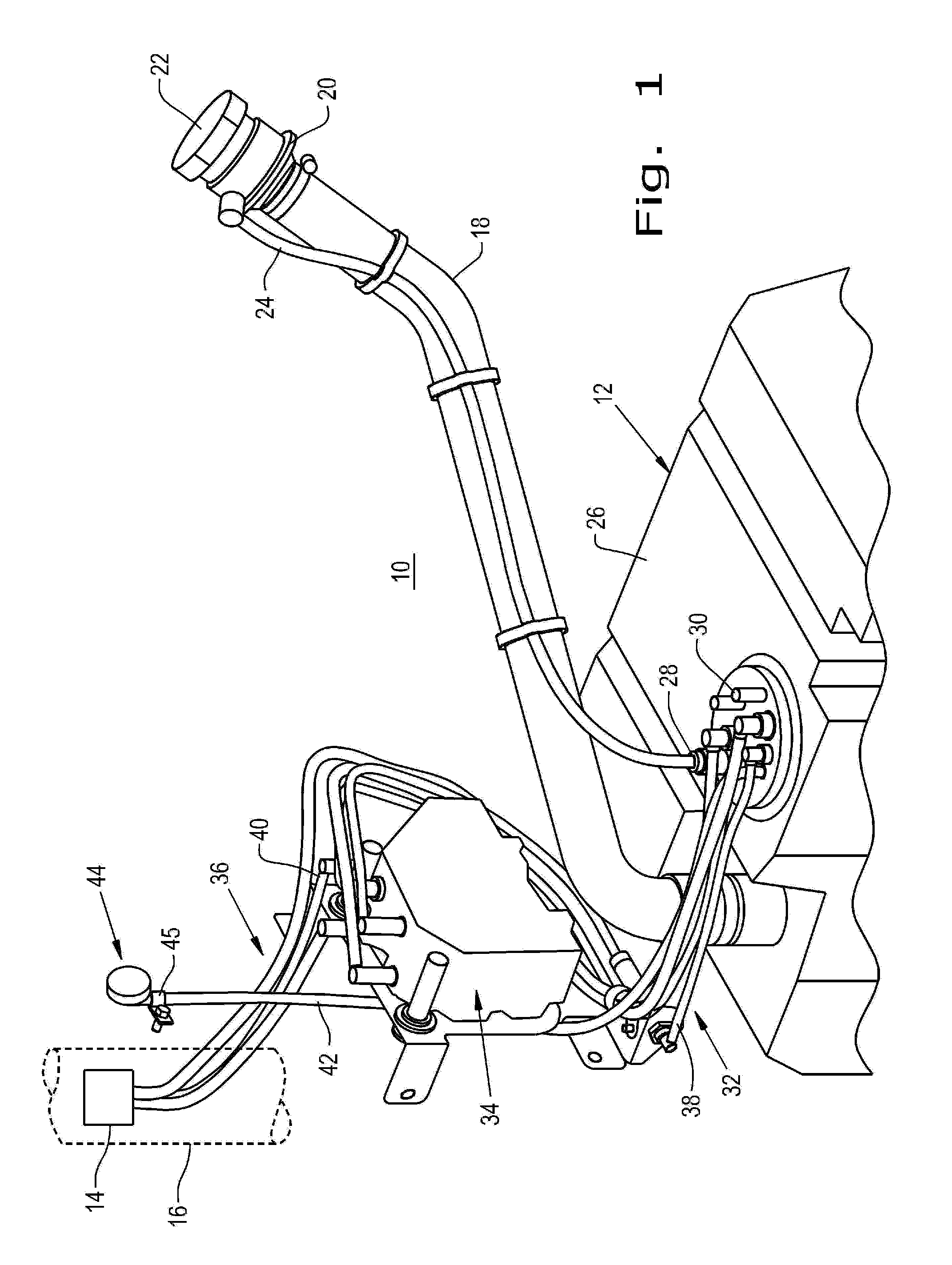 Diesel exhaust fluid tank breather assembly