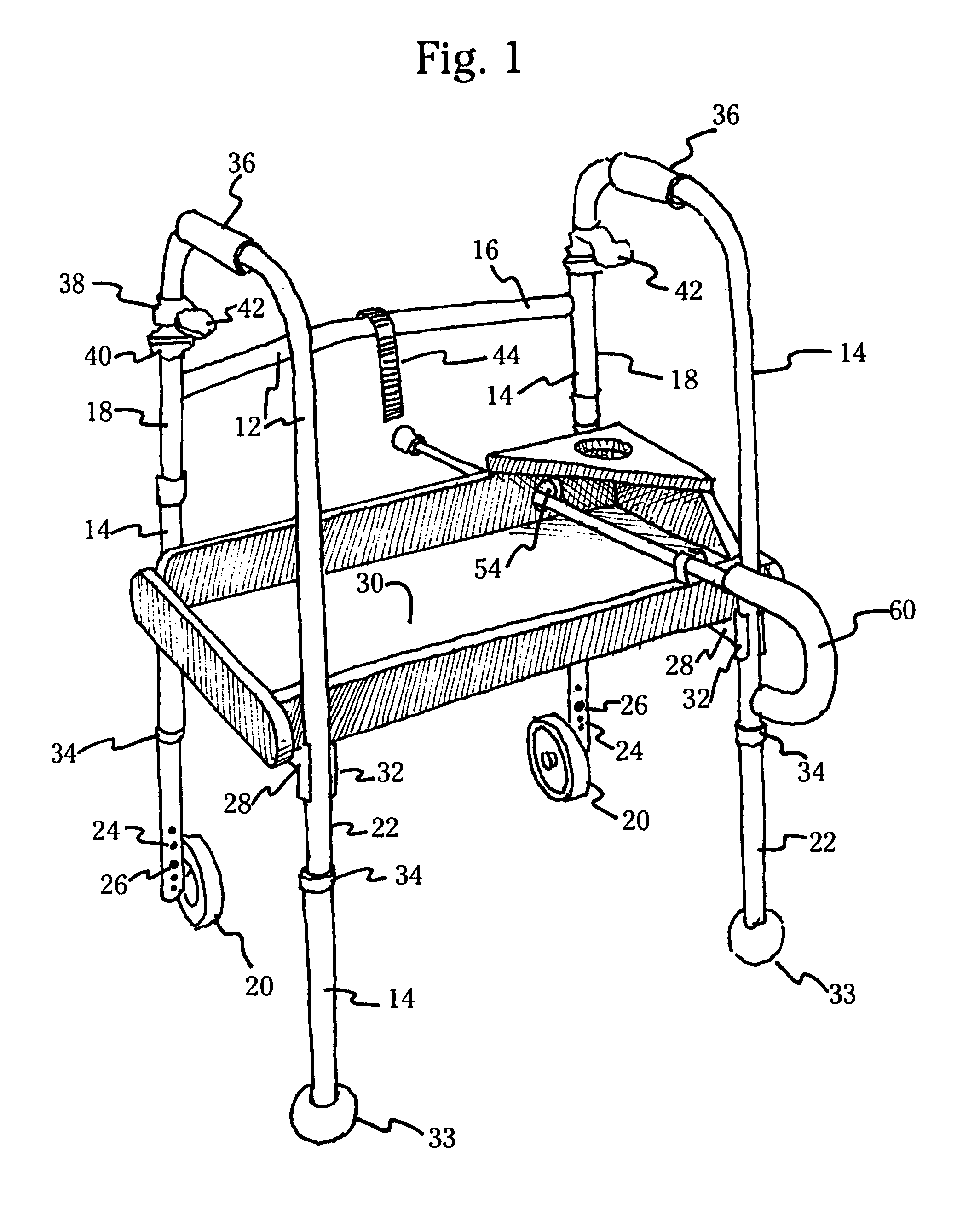 Walker with removable combined utility tray and seat