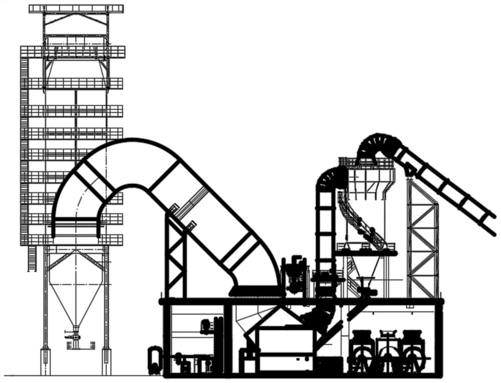 Cement kiln head waste heat boiler and cement line grate cooler integrated device