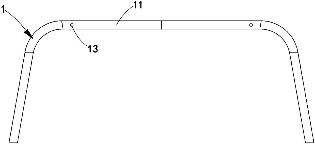 A punching die for tripod workpiece