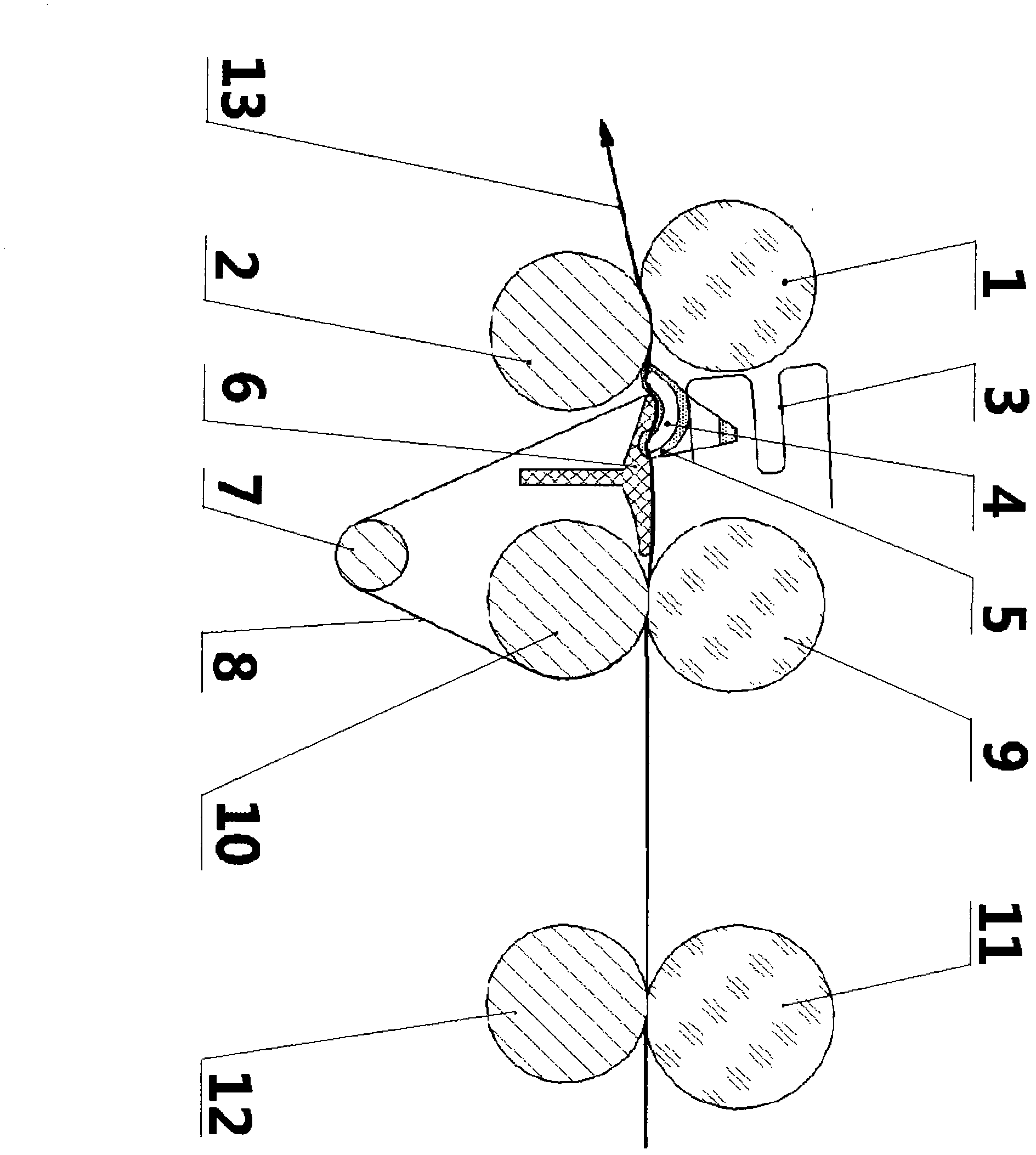 Dysmorphism rod curved line drafting device