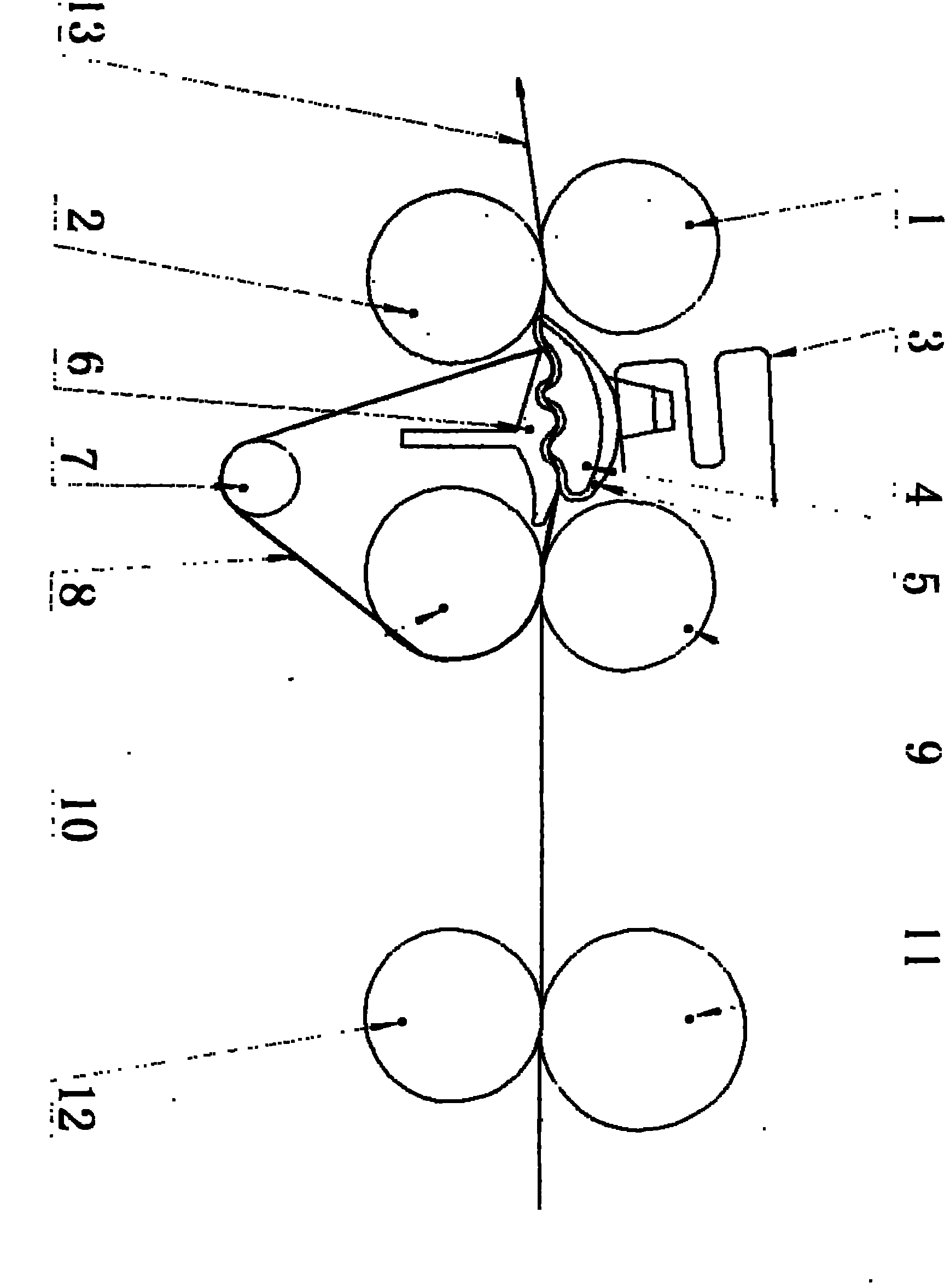 Dysmorphism rod curved line drafting device