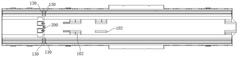 Splicing type bed system of high-rigidity gantry machining center