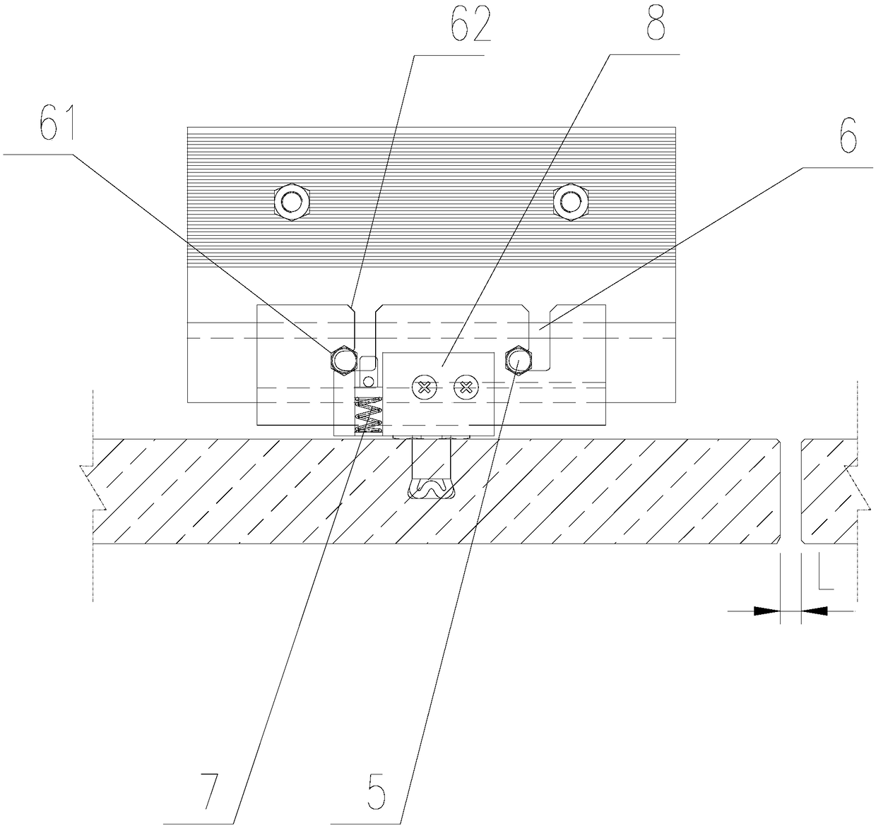 Back bolt type stone curtain wall connecting piece