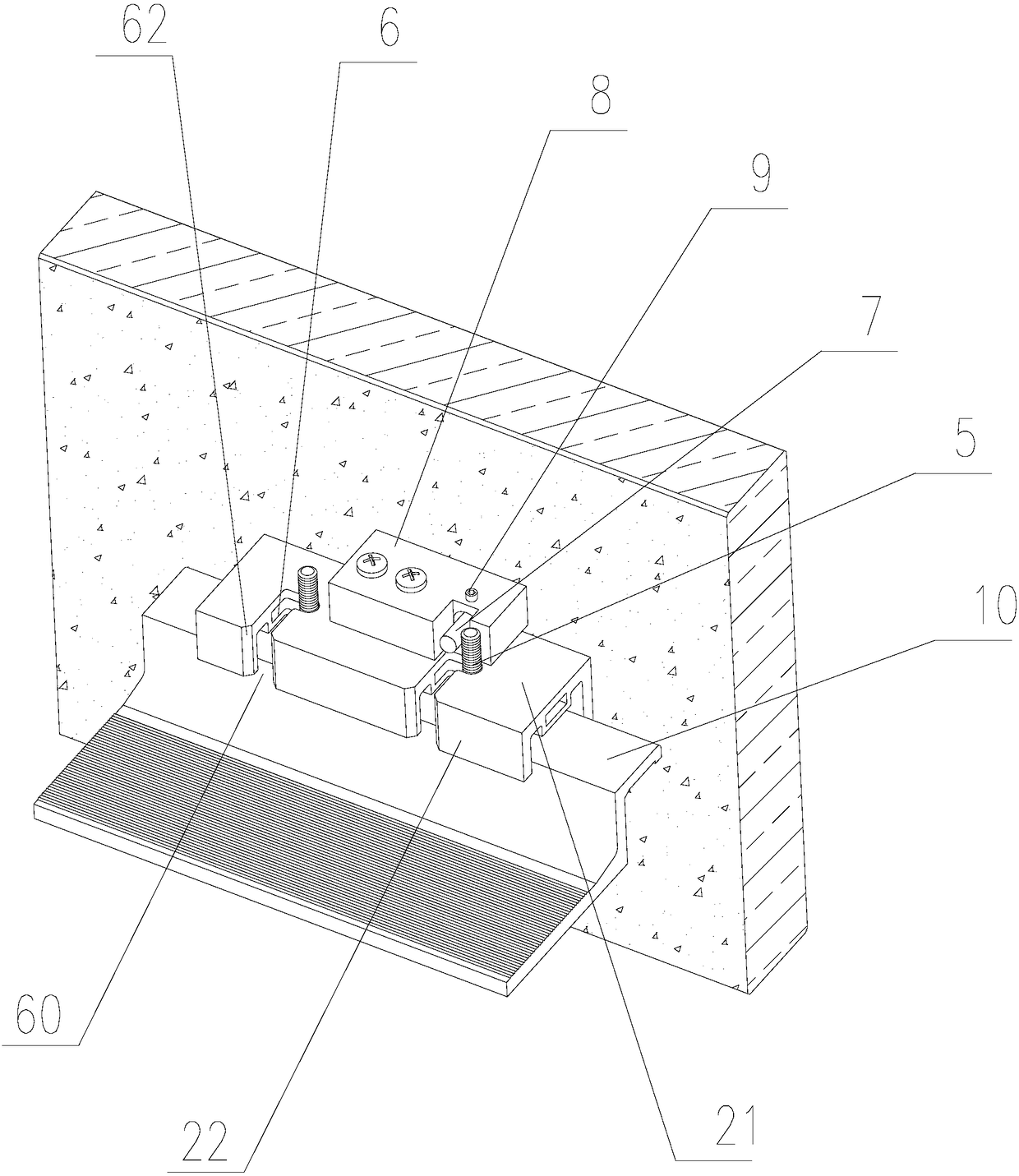 Back bolt type stone curtain wall connecting piece