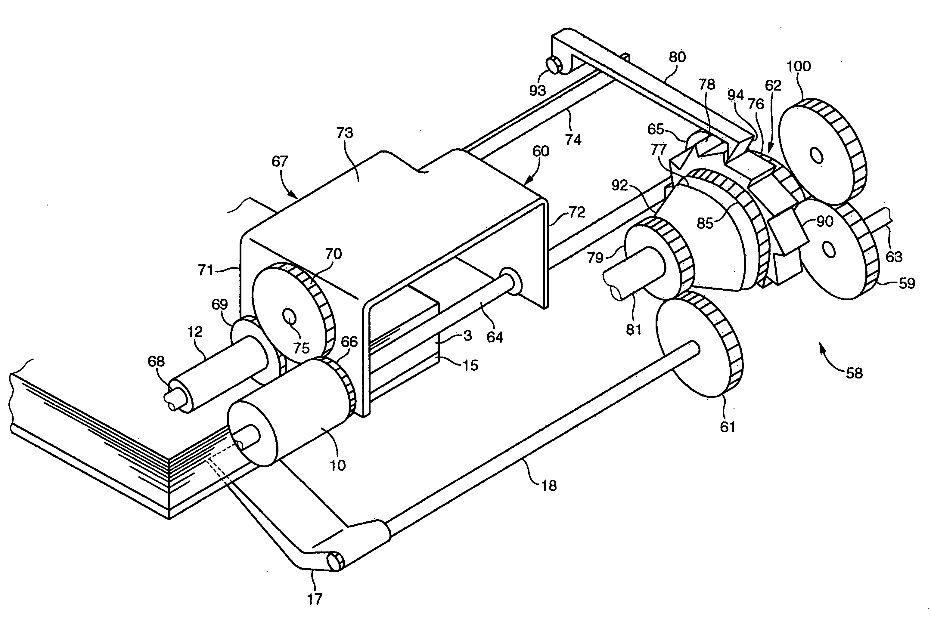 Image forming apparatus with recording medium support member adjustable in position for desired position of uppermost recording medium on support member