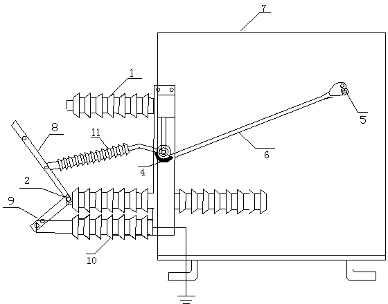 Anti-misoperation demarcating load switch with disconnecting link