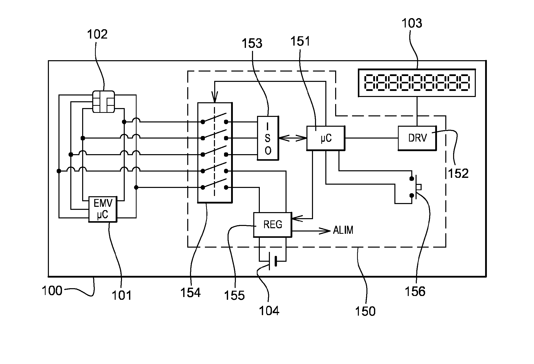 Bank card with display screen