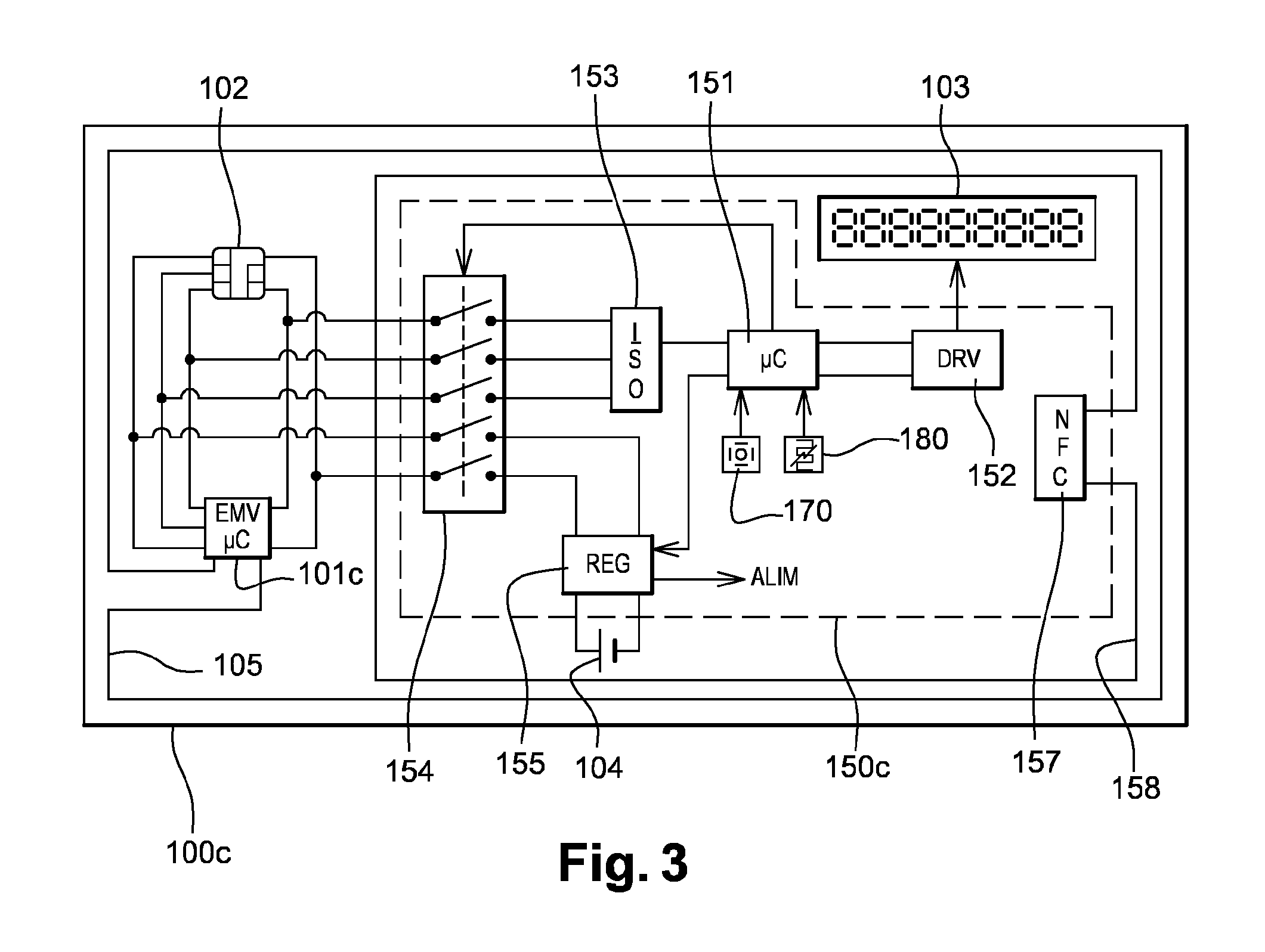 Bank card with display screen