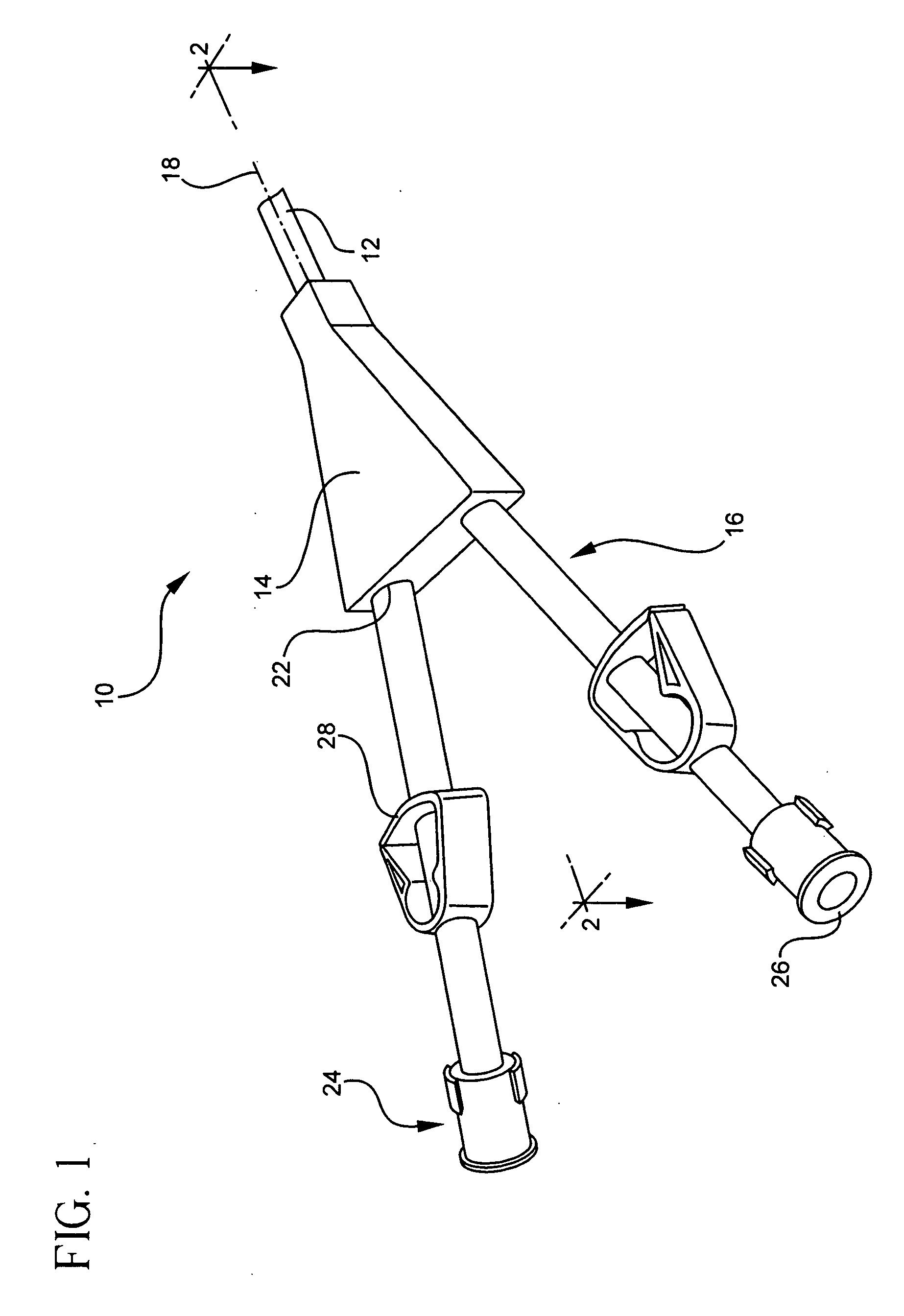 Catheter having staggered lumens and method