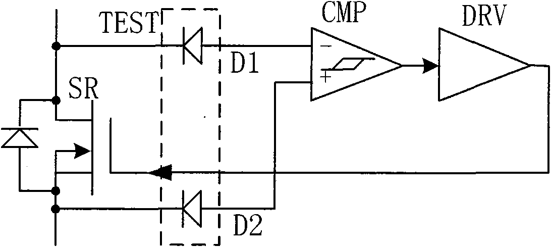 Driving device and driving method for synchronous rectifying tube