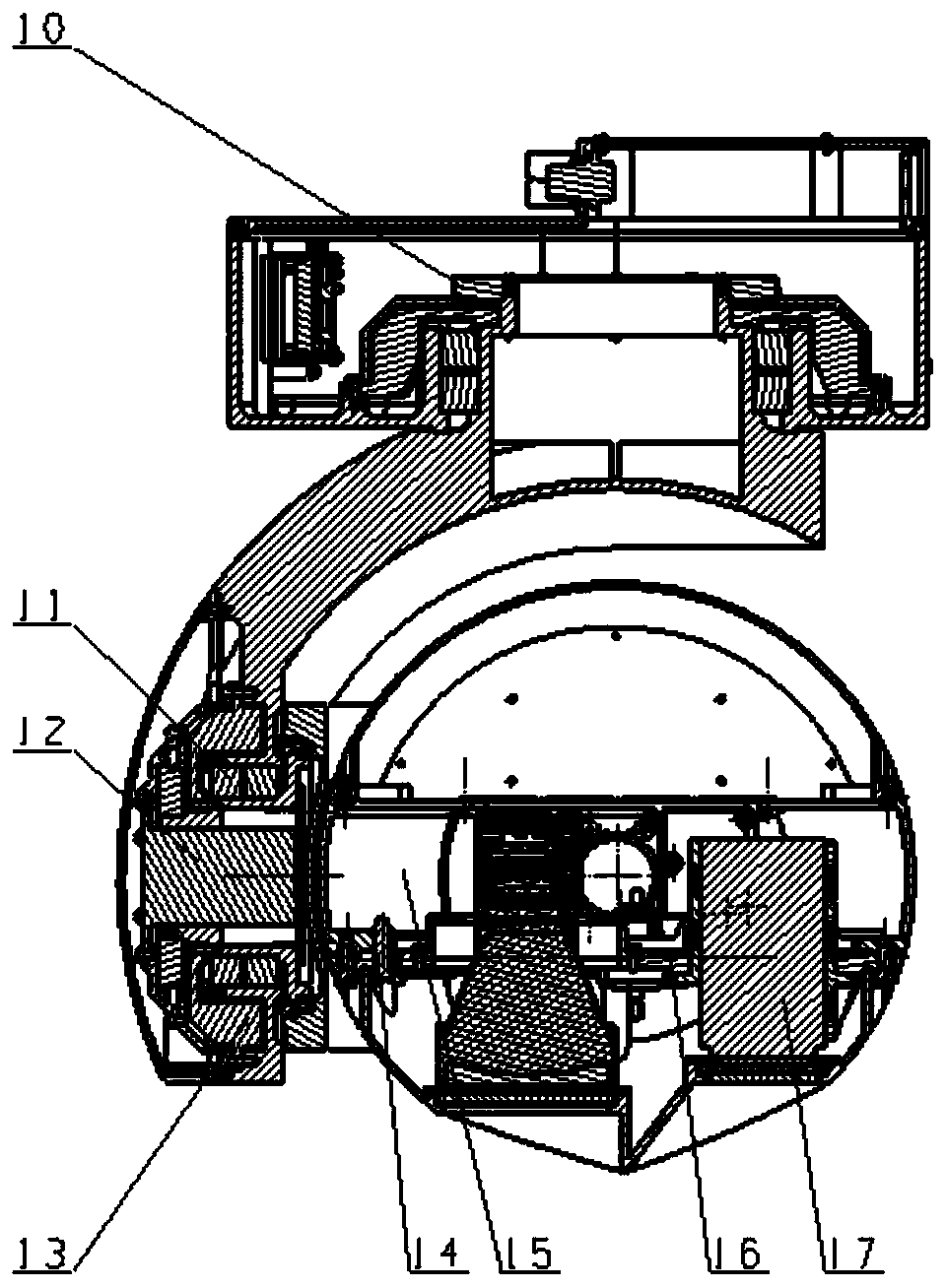 Three-shaft inertial stabilization platform