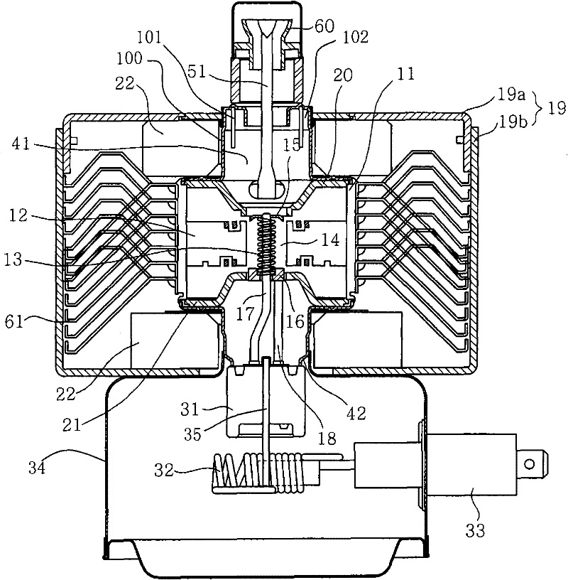 Filtering structure of magnetron